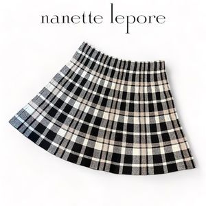 Nanette Lepore Dark Academia Preppy Plaid school girl Skirt 90s Vintage Medium